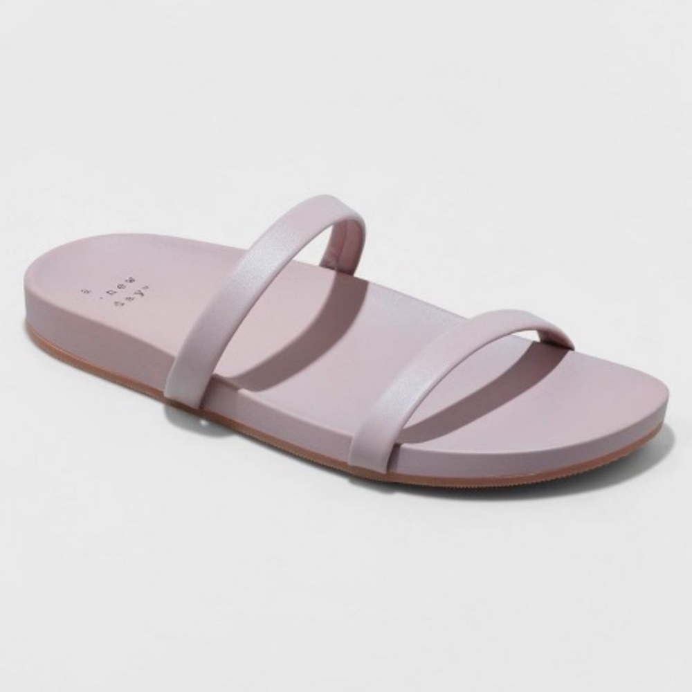 Women's Nadine Skinny Strap Sandals Lavender - A New Day